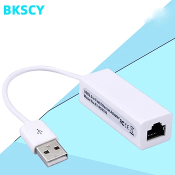 Bkscy Externý USB Káblové Siete Ethernet Adaptéru USB Ethernet RJ45 Lan pre Windows 7/8/10/XP RD9700 Pre Win XP/7/8/10