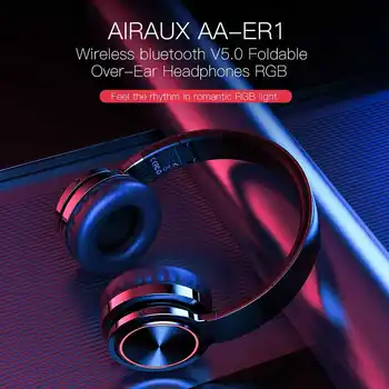 BlitzWolf AIRAUX AA-ER1 bluetooth Bezdrôtové Slúchadlá HiFi Stereo Hudobný Headset RGB HD Hovor TF Karty, Slúchadlá pre PC Počítač