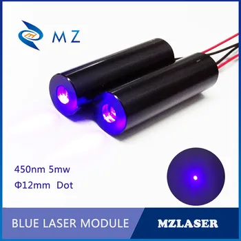 Blue dot laser 12mm mala načítavať pri 450 nm 5mw modrá Priemyselné použitie APC konštantný výkon jednotky laser modul