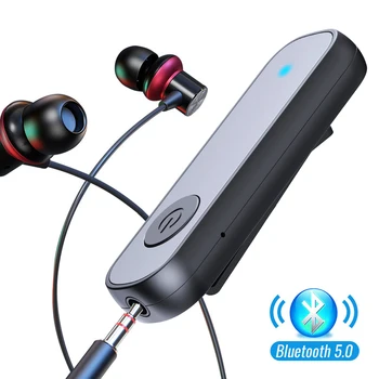Bluetooth 5.0 Prijímač 3,5 mm Jack pre Slúchadlá, AUX Auto Reproduktor Ontvanger Vysielač Audio Music Bezdrôtová Klip Adaptér