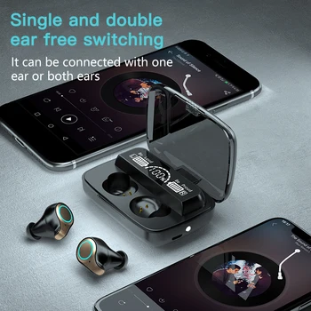 Bluetooth 5.1 Bezdrôtové Slúchadlá s Mikrofóny Športové Nepremokavé TWS Bluetooth Slúchadlá Dotykové Ovládanie Hudby Slúchadlá Mini Baterka