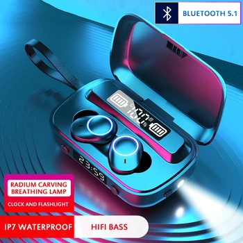 Bluetooth Bezdrôtové Slúchadlá s Mikrofónom Športové 2000mAh Plnenie Box Nepremokavé TWS Slúchadlá Touch Ovládania Headsety, Slúchadlá Telefón