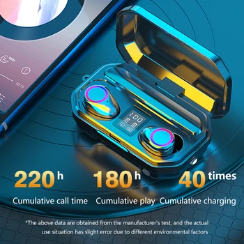 Bluetooth Slúchadlá Bezdrôtové Slúchadlá Dotykové Ovládanie LED S Mikrofónom Športové Vodotesné Slúchadlá Slúchadlá Slúchadlá 3500mAh
