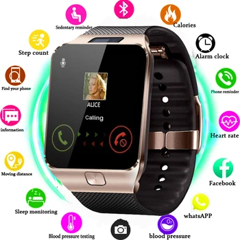 Bluetooth Smart Hodinky DZ09 Smartwatch Spánku monitor Budík Dial Prijatie Hovoru SIM TF Karty, Kamery Inteligentné hodinky Pre Android