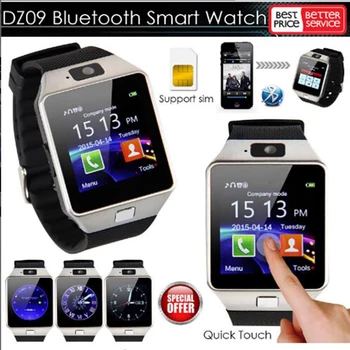 Bluetooth Smart Hodinky DZ09 Smartwatch Spánku monitor Budík Dial Prijatie Hovoru SIM TF Karty, Kamery Inteligentné hodinky Pre Android