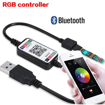 Bluetooth, USB, RGB Led Pásy, Diaľkové ovládanie DC 5V-12V Bezdrôtový Vzdialenejších 4pin RGB Led Pásy, Osvetlenie Pásky Svetlo