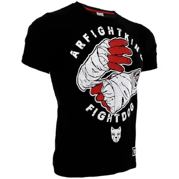Bojové Športy MMA Svalov T-shirt Wulin Vietor jiu-jitsu-Krátke rukávy beží Mixed martial arts školenia Thajský box voľný boj proti