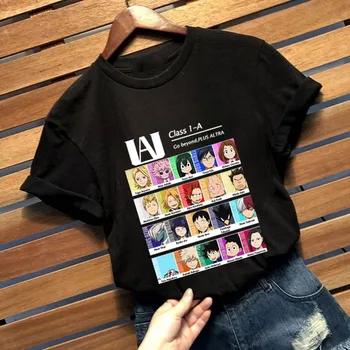 Boku Č Hrdina Akademickej obce Anime, Manga Harajuku Tee Tričko pánske T-shirt Short Topy Unisex