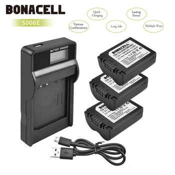 Bonacell 1500mAh CGA-S006 CGR CGA S006E S006A S006 DMW-BMA7 Batérie+LCD Nabíjačka pre Panasonic DMC FZ7 FZ8 FZ18 FZ28 FZ50 L10