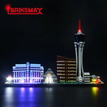 BriksMax Led Svetla Kit Pre 21047 Architektúry Las Vegas，(NIE Zahŕňajú Modelu)