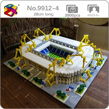 BS Dortmund Futbalový Klub Signal Iduna Park Stadium 3D Model DIY Mini Diamond Kvádre, Tehly, Budova Hračka pre Deti, žiadne Okno