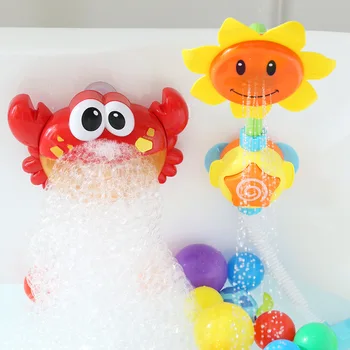 Bublina Stroj Dúchadlo Žaba Kraby Bublina Maker Baby Kúpeľ Hračka pre deti Plávanie Vaňou Mydlo, Vodu, Hračky, Darčekové s Hudbou Dropshipping