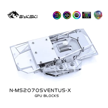 Bykski GPU Vodný Blok Pre MSI RTX2070 Super 8G OC VENTUS Grafická Karta MOBO AURA SYNC 12V/5V N-MS2070SVENTUS-X