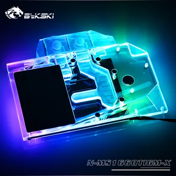 Bykski Plné Pokrytie RGB/A-RGB grafický procesor (GPU) Vodný Blok Pre VGA MSI GeForce GTX 1660 Ti Herné X 6 GB Grafická Karta N-MS1660TIGM-X