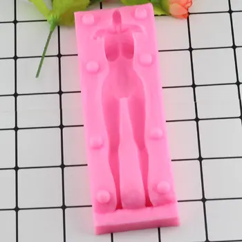 Bábika Telo Tvarované Silikónové Formy 3D Fondant Nástroj Pre Manikin Ručné DIY Čokoláda Pečenie Zdobenie Hlinené Formy
