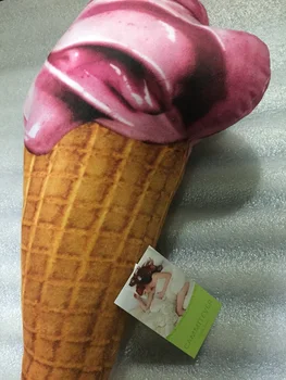 CAMMITEVER Ice Cream Vankúš 3D Vankúš Zábavné Kužeľ Auto Gauč Vankúš Almofada Sorvete Komik Cojines Gauč