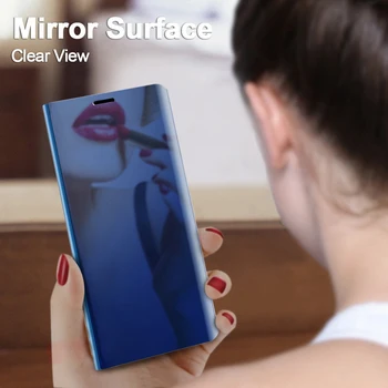 Camshield Telefón Prípadoch pre Samsung Galaxy Note 10 Plus Lite Pro Jasné Zobrazenie, Smart Mirror Flip Zadný Kryt Note10 10Plus 10Lite Capa