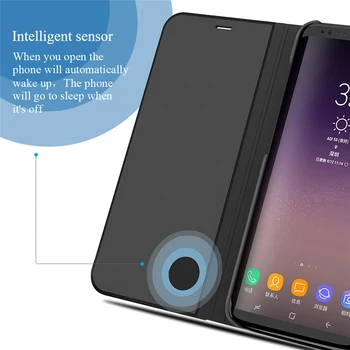 Camshield Telefón Prípadoch pre Samsung Galaxy Note 10 Plus Lite Pro Jasné Zobrazenie, Smart Mirror Flip Zadný Kryt Note10 10Plus 10Lite Capa