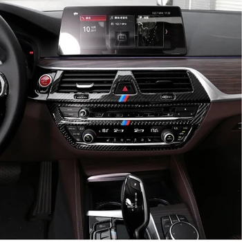 Carbon Fiber Auto Vnútorné Dvere Audio Reproduktorov Radenia Panel Dverí, lakťová opierka Kryt Výbava Samolepky pre BMW 5 Series G30 6GT Príslušenstvo