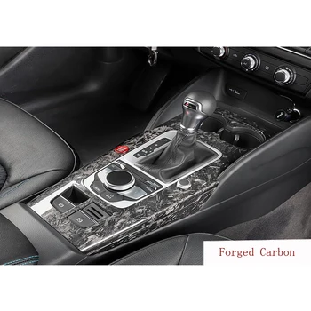 Carbon Fiber Interiéru Čalúnenie 3 Ks stredovej Konzoly Trim pre Audi A3 8V RS3 2013-2019 Kované Uhlíkovej