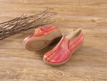 Careaymade-Originálne kožené obuv pre Voľný čas Nové Žien SlippersWomen je Muffin a Papuče Etnický Štýl Kože Svahu a Papuče