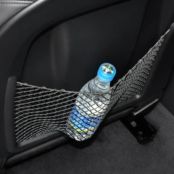 CarManGo Interiéru Vozidla Accessorie Zadných Sedadiel String Čistý Pletivo Vaku Skladovanie Vrecku Automobilový Organizátor pre Audi A4 B9 2017-2020
