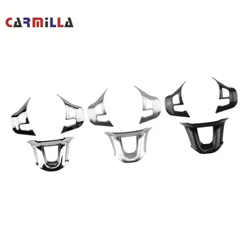 Carmilla 3ks/Set ABS Chrome Volante Vozidla Dekorácie Kryt Výbava Nálepky vhodné na Peugeot 2008 - 2019 Príslušenstvo