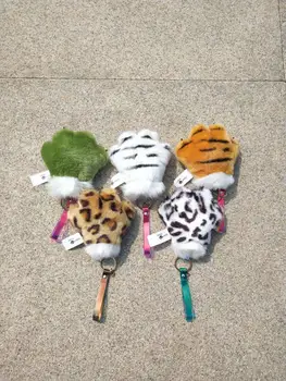 Cartoon Chlpaté zviera tiger vzor tigra pazúr zvierat medveď packa plyšové hračky bábiky medveď palm vreckovku rukavice obliečky na vankúš bábika