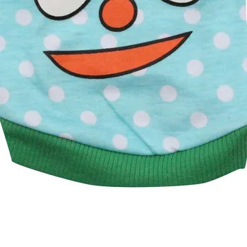 Cartoon Psa Oblečenie Dot Clothings Psov Vesta Super Malý Roztomilý Oblečenie Zábavné Veľké Oko Prejavu, Tlače Zelený Zimný Ropa Perro