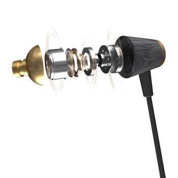 CCA CST HIFI Monitor Headset 10 mm Dual Magnetické Dynamické Ovládač Jednotky Káblové Slúchadlá Šport, Hudba Drevené Slúchadlá ZSN ZST EDX C10