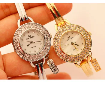 Celý Diamond dámske Hodinky Crystal Fritillaria Náramok náramkové hodinky pre ženy, Elegantné darčeky pre manželku Dámy Ruky Sledovať Najlepší
