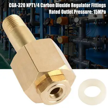 CGA-320 Mosadz CO2 Oxid Uhličitý Regulátor Prívodu Matica Bradavky Tvarovky s Podložkou