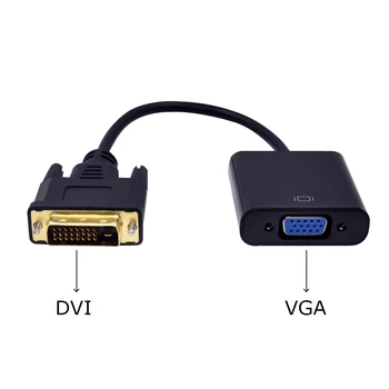 CHIPAL DVI-D, VGA 24+1 25Pin DVI na 15 kolíkový konektor VGA Converter Kábel pre PC Desktop, Notebook Full HD 1080P Monitor Displej