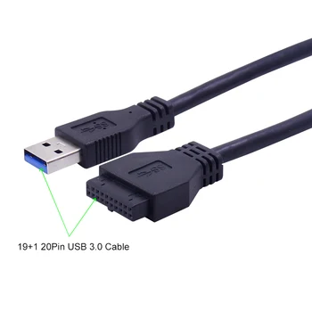 CHIPAL Predný Panel 4 Porty USB 3.0 USB3.0 HUB Adaptéra Kombinovaný s 15 Pin SATA Napájací Kábel pre PC S 3,5