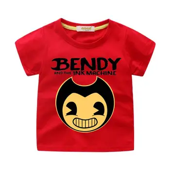 Chlapci v Lete Cartoon Bendy Tlač Tees Top Kostým Detí 3D Zábavné Oblečenie Dievčatá Krátke Sleeve T-shirts Dieťa T Shirt Deti TX117