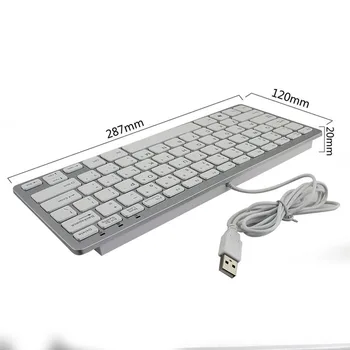 CHYI Mini 78 Kľúče USB Káblové Klávesnice Prenosných Ultra Tenký Ergonomický Počítača Klávesnica Pre Apple Macbook Notebook PC Prenosný počítač
