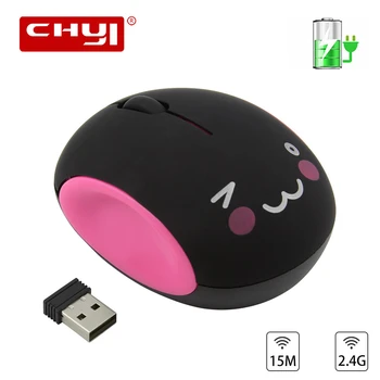 CHYI Mini Wireless Mouse Dobíjacie USB Optická 1600DPI Počítač Mause Roztomilý Kreslený Malé Ruky PC Silent Mouse Pre Deti, Darčeky