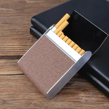 Cigareta Prípade Nehrdzavejúcej Ocele Cigariet Box Vrecko Na Skladovanie Cigár Kontajner Tabaku Držiteľ Fajčenie Príslušenstvo Gadgets Pre Mužov