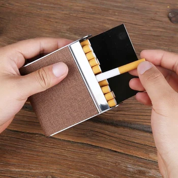 Cigareta Prípade Nehrdzavejúcej Ocele Cigariet Box Vrecko Na Skladovanie Cigár Kontajner Tabaku Držiteľ Fajčenie Príslušenstvo Gadgets Pre Mužov