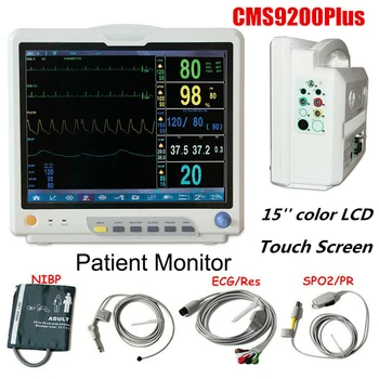 CMS9200PLUS 15 palcový Dotykový Displej jednotke intenzívnej starostlivosti Pacienta Monitorovať EKG, RESP SpO2 PR NIBP TEMP 6 Parameter Vitálne funkcie Pacienta Monitor