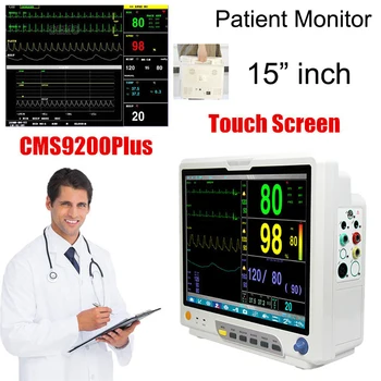 CMS9200PLUS 15 palcový Dotykový Displej jednotke intenzívnej starostlivosti Pacienta Monitorovať EKG, RESP SpO2 PR NIBP TEMP 6 Parameter Vitálne funkcie Pacienta Monitor