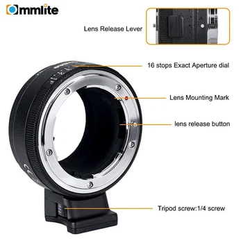 Commlite CM-NF-NEX Manuálne ostrenie Objektívu Mount Adaptér Krúžok pre Nikon G,F,A,I,S,D Objektív použiť pre Sony NEX E Mount Kamery