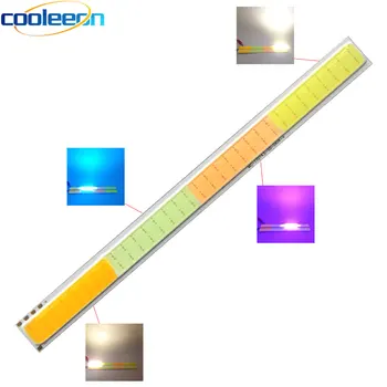 COOLEEON 170x14.5MM, 4 Farby COB LED Panel Svetlo 12V 2W LED Žiarovka Teplá Studená Biela Modrá Fialová svetelný Zdroj pre DIY Dekor Lampy
