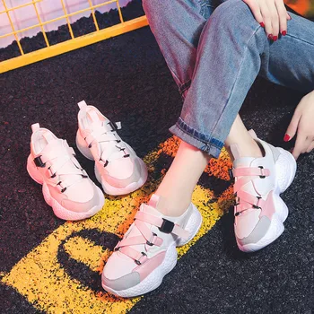 Corporis hot predaj nové tenisky, topánky, žena, zmiešané farby bytov bežné komfortné ploché platformu Otecko topánky 2020 nové