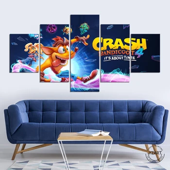 Crash Bandicoot 4 Video Hry Umelecké Plátno Maľby Nástenné Art Domova