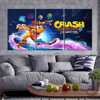 Crash Bandicoot 4 Video Hry Umelecké Plátno Maľby Nástenné Art Domova