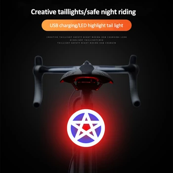 Cyklistické Svetlo Osvetlenie 5 Tailight Režimy Bicyklov Svetla USB Nabíjanie Led Svetlo na Bicykel Flash Blesk Chovajú pre Horský Bicykel Sedlovka