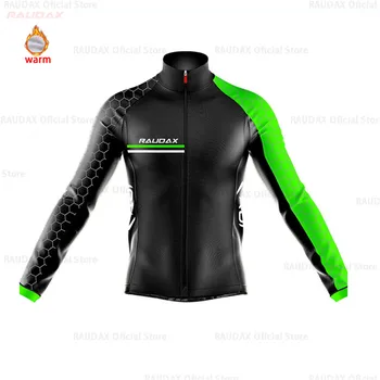Cyklistický Dres 2020 Pro Team RAUDAX Zimná Fleece Cyklistické Oblečenie Dlhý Rukáv Cyklistika Košele Ropa Ciclismo Triatlone