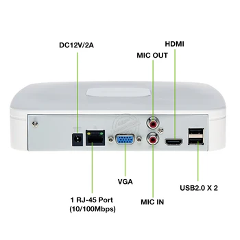 Dahua Pôvodné NVR4104-4KS2 NVR4108-4KS2 NVR4116-4KS2 4/8/16CH 4K&H. 265 Network Video Recorder 8MP 1SATA Multi-jazyk ONVIF