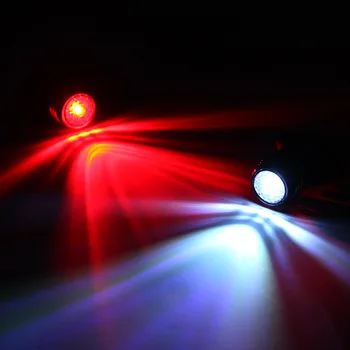 Deemount bicykel zadné svetlo výstražné svetlo carat typ USB nabíjanie waterproof6-20 hodín červené a biele svetlo, farba bezpečnostné svetlometov